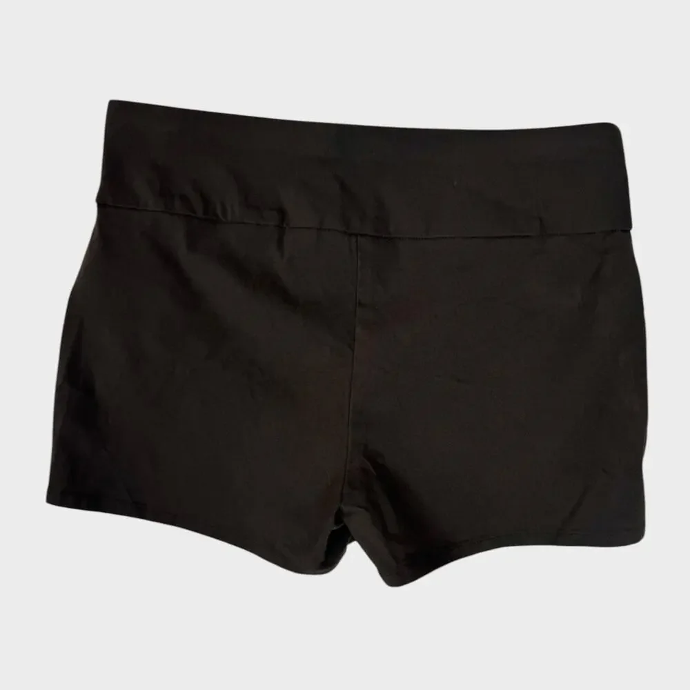 INC International Concepts Size 2 Shorts Black Rayon Nylon Spandex